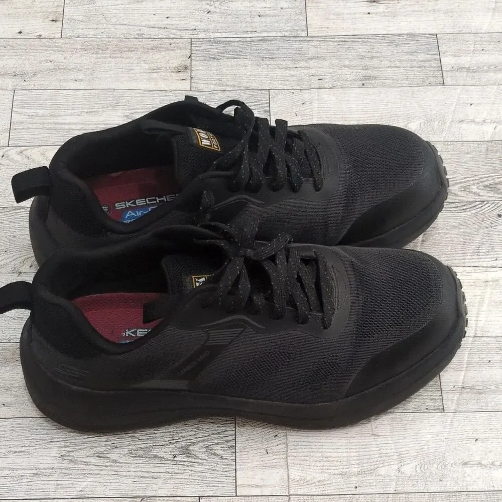 SKECHERS Work Footwear Black Safety Shoes Mens 8M EH SR ASTM F2413-18 200263
